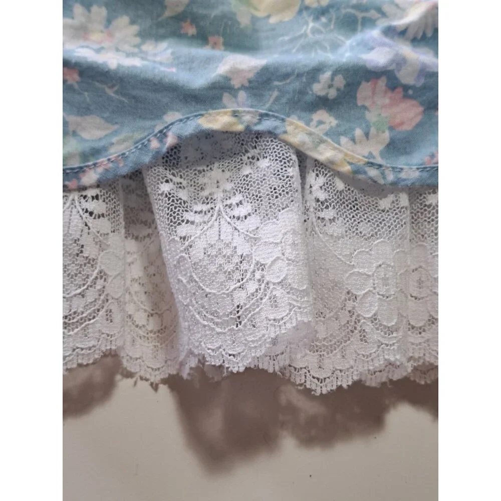 Vtg Bryan Baby Girl 6-9 Months Floral Tiered Dress Pastel Lace Bow Collar 2 Pc - Picture 2 of 13